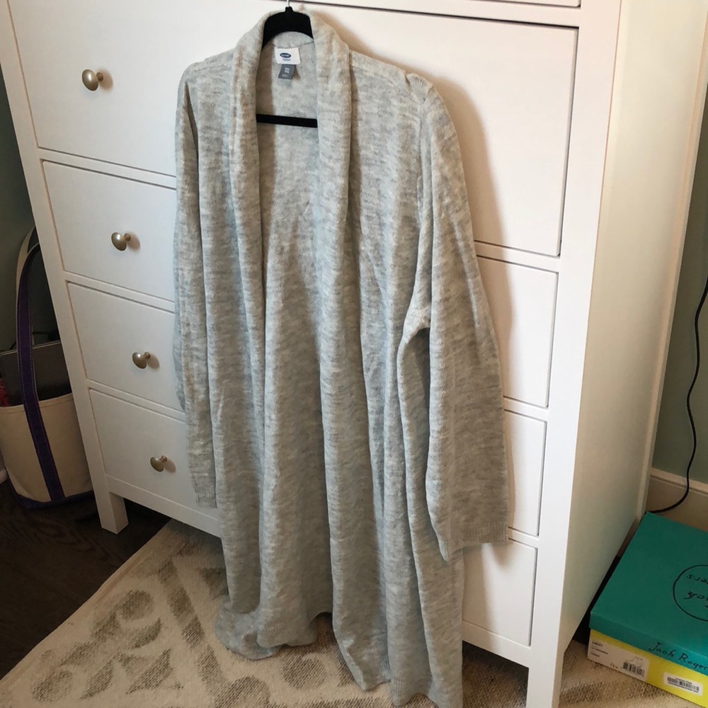 Old Navy Long Grey Soft Cardigan